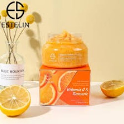 Estelin Face and Body Scrub with Vitamin C and Turmeric